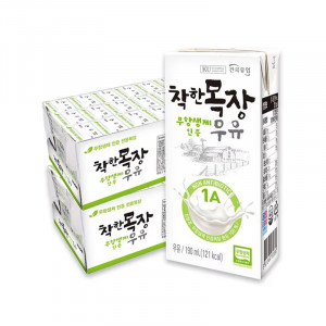 건국유업 착한목장 무항생제인증 멸균우유 190ml X 48팩